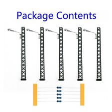 5stk Modelleisenbahn Beleuchtung-Gittermastleuchte Spur N Lichtanlage 10.5cm