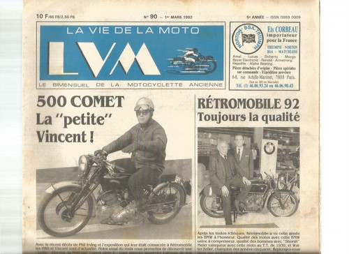 Vie moto n 90 - vie, la