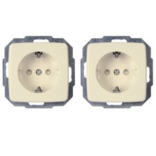 Kopp Schutzkontakt Steckdose mit Berührungsschutz Rahmen Stecker Underputz