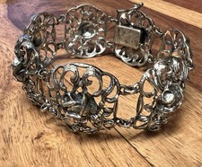 Armband 835 Silber Ornamente  Rosen Armkette Charivari