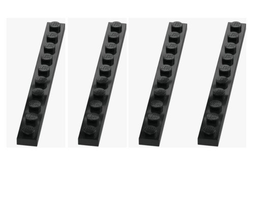 Lego platte 1x10 black - platte, |