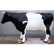 KUH MAGDA schwarz weiß 250 cm lebensgroß Garten Deko Tier Figur BAUERNHOF Statue