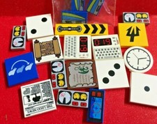 bedruckte Lego Fliesen Auswahl 1x2 2x2 1x4 Bedruckt Fliese 3069 3068 2431 #F4