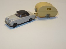 Wiking 1:87  Pkw Mercedes 220 Coupe mit Wohnanhänger