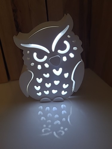 Eule mit licht - , deko