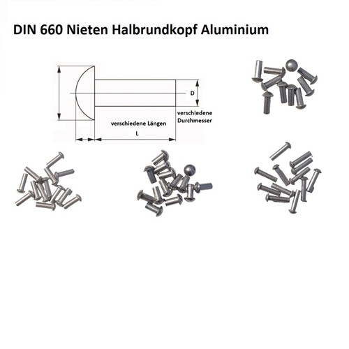 Alu vollnieten din - alu, 660