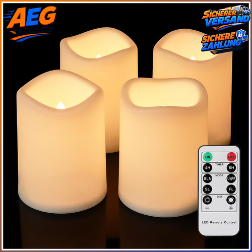 Led kerzen 4er set - set, outdoor