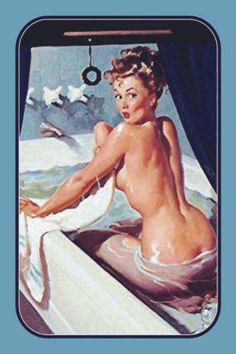 Blechschild 20x30 pin girl - up,