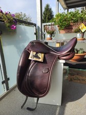 Dressursattel Rotbraun von Testa 17 Zoll breite kammer
