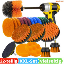 Reinigungsset Bürstenaufsatz Bohrmaschine XXL Akkuschrauber Bürste Polierset Set