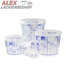 100x 750ml Mischbecher Meßbecher Farbmischbecher mit Skala Autolack 