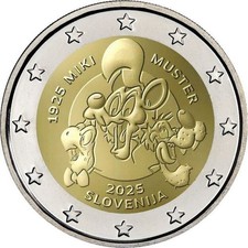 Slowenien - 2 EUROS Gedenkmünzen 2025  Miki Muster  UNCIRCULATED