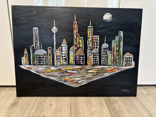 Acryl bild auf leinwand selbst - acryl,