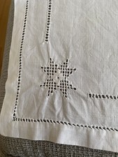 9 alte Halbleinen Servietten