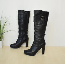 tolle Vigneron Echtleder High Heel Stiefel Gr. 36