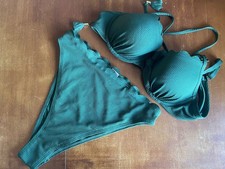 Neu Bikini Hunkemöller dunkelgrün grün khaki 85B S