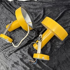 C643 70er Jahre Vintage Wandleuchten Gelb Knallig Ungetestet Konvolut 2 Lampen