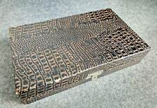 Besteckaufbewahrung Schwarz mit Muster alter Besteckkasten