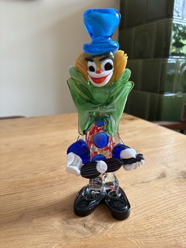 Murano glas clown mundgeblasen - glas,