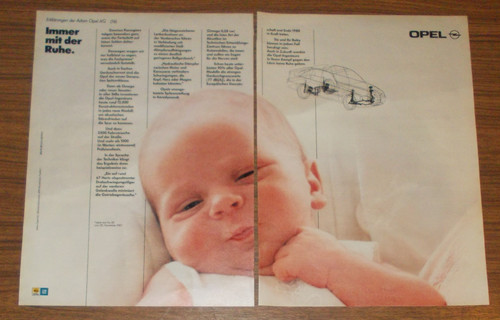 Seltene werbung opel - opel, omega
