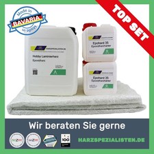 GFK SET: 5,25 kg Epoxidharz mit 5 m² Glasfasermatte 300g/m² zum Laminieren EPOXI