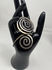 Messing Armreif Spiralform