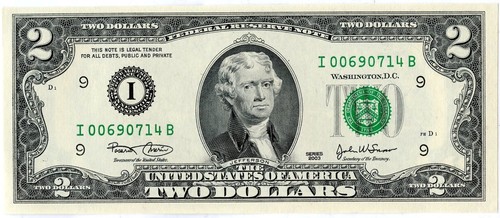 Usa 2 dollar stempelglanz - usa,
