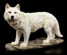 Wolf Figur weiß - Deko