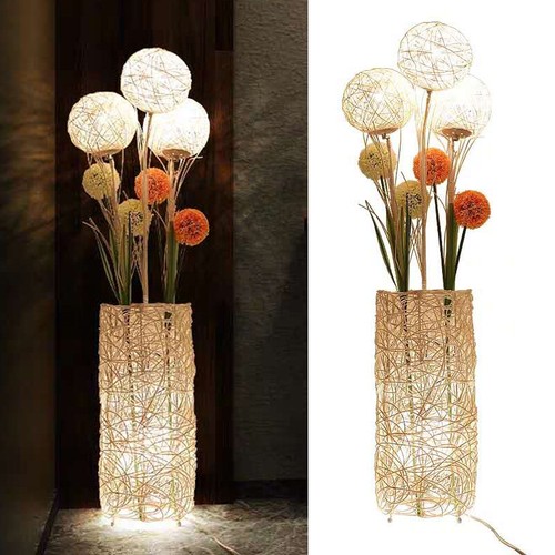 Modern stehlampe led rattan - modern,
