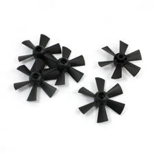 5x schwarz Plastik 6 Flügel Abgebaute Ventilator Flügel 2,56 "65mm RC Flugzeuge