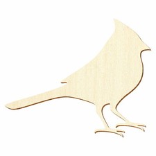 Roter Kardinal Vogel aus Holz - Deko Basteln 5-50cm