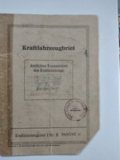 MERCEDES BENZ 170 S 1949 Kfz-Brief Oldtimer Pappbrief