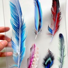 3D Feder Muster Auto Aufkleber