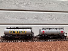 2 Kesselwagen H0 Brawa , "Nitag"+"Gasolin"
