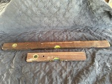 2 antike Teakholz-Wasserwaagen