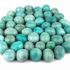 Amazonit Trommelsteine handpoliert Ø ca. 23 – 30 mm AA-Qualität aus Madagaskar