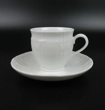 KPM Berlin Porzellan Mokkatasse + Untertasse Serie Rocaille weiß 1. Wahl