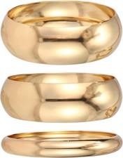 3 Gold Armreifen Damen Breiter