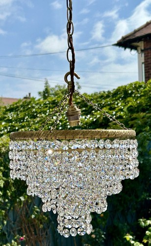 Vintage kristall kronleuchter - vintage,
