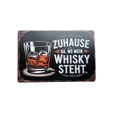 Deko Blechschild  "Zuhause is