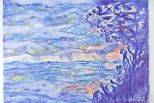 Wilhelm Klußmann Aquarell 1995 sig. Blickwinkel 65x45cm N-1666