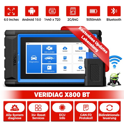 Topdon vdx 800bt obd2 - topdon,