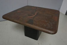 FM22-1216: PeFa Tisch Künstlertisch Design Tanger sig. Kneip mit Schiefer 90er