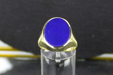 Lapislazuli Siegelring, Herrenring, 585er Gelbgold, 14 Karat