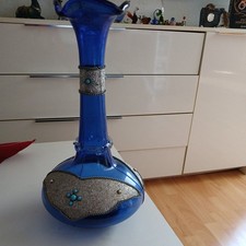 Große schwere Glas Vase