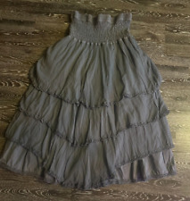 Aurea Vita baumwolle grau Rock stufen spitze  XXXL