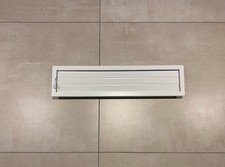 Warmluftgitter 57 x 14 cm Weiß mit Einbaurahmen Waagerecht Verstellbar Jalousie