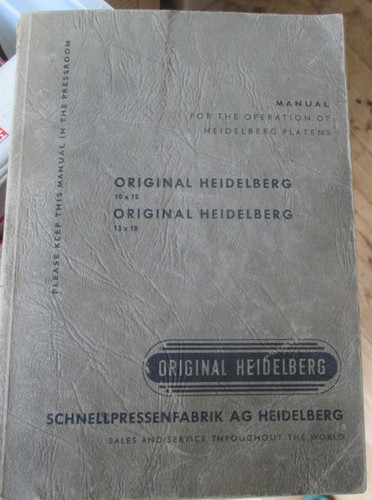 Original heidelberg platte - original,