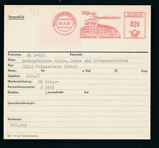 S0364) Francotyp AFS Stammkarte 1957 Volmarstein Hilfe den Körper-Behinderten