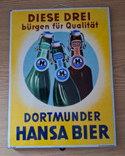 Emailschild DORTMUNDER HANSA BIER